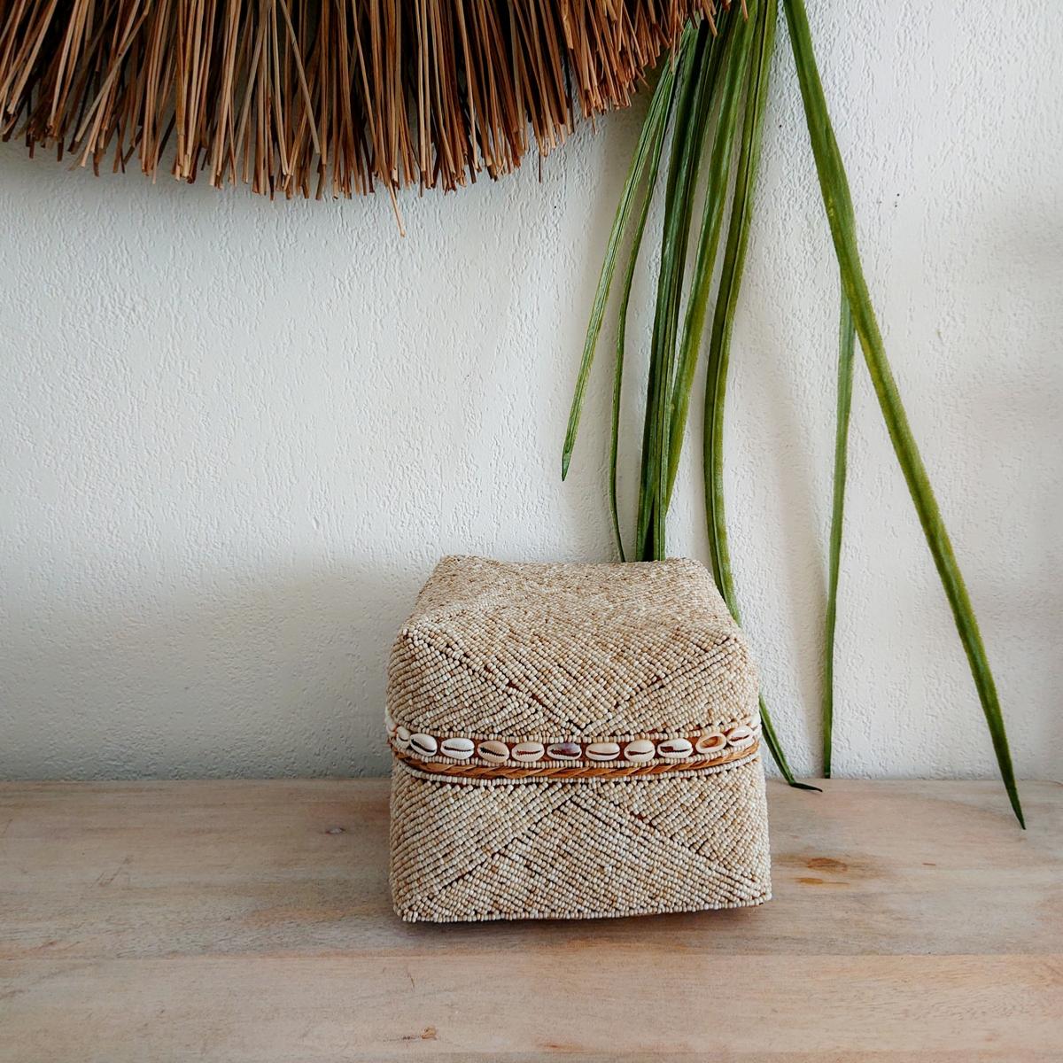 Scatole decorative beige con conchiglie🌿🐚
