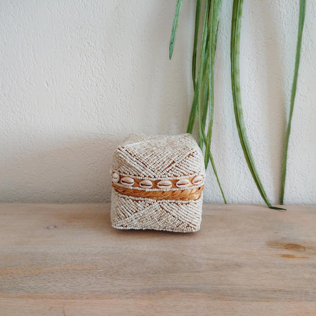 Scatole decorative beige con conchiglie🌿🐚