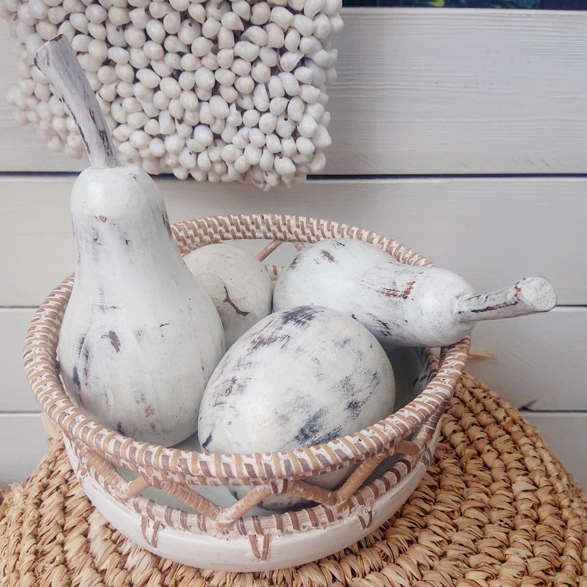 Ciotola Boho in legno e rattan