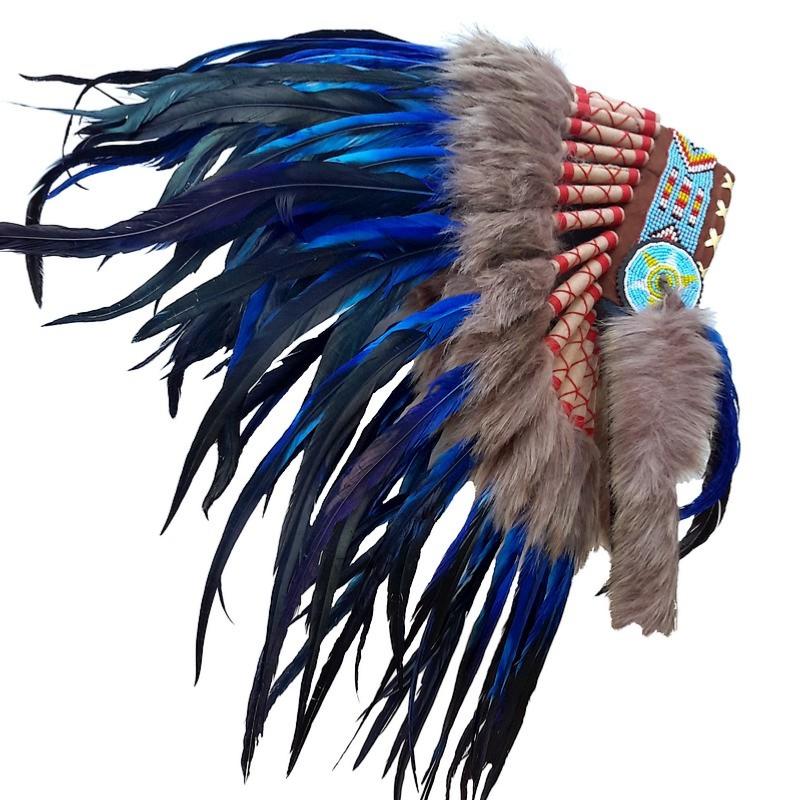 Copricapo indiano blu
