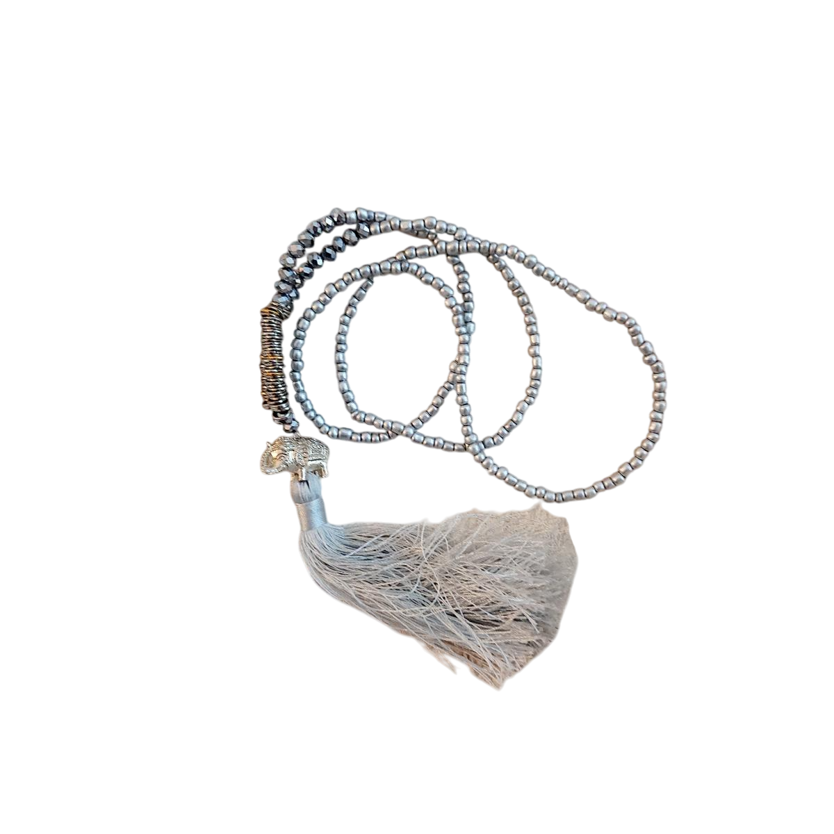 Collar Elefante, Gris Claro