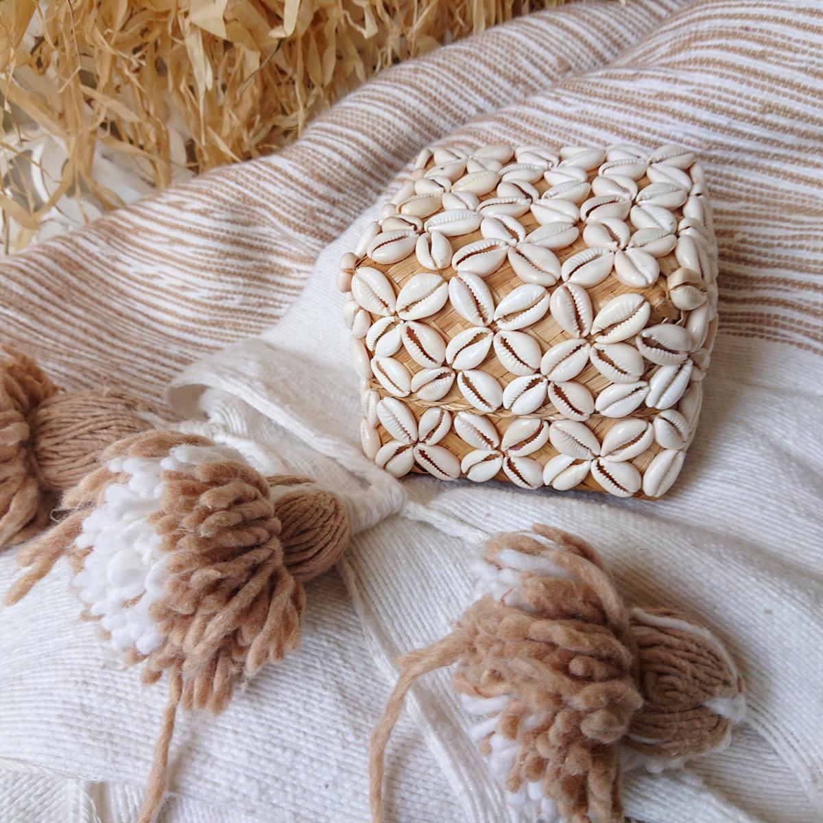 Scatole di bambù "Fiore", Beige 🌿🐚