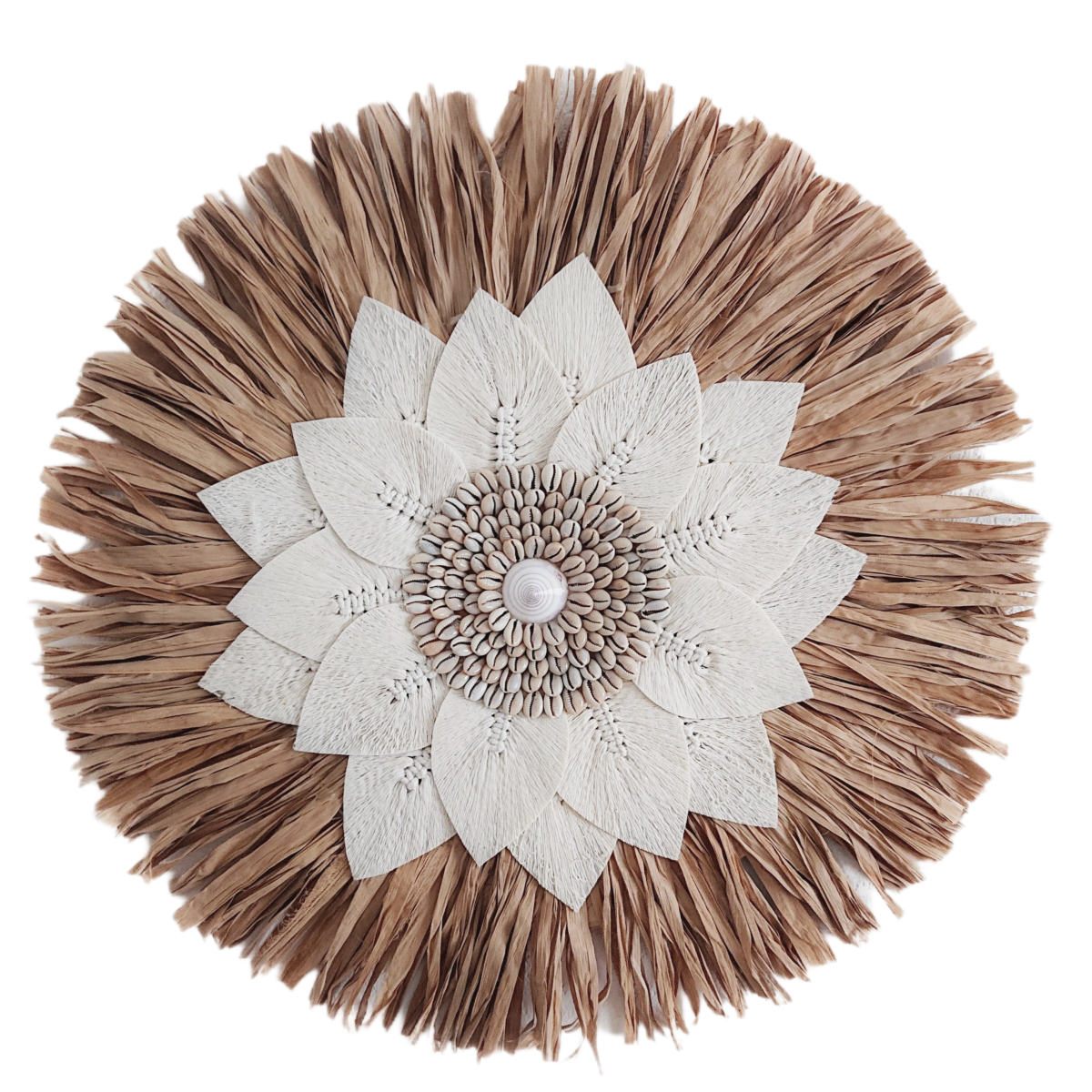 Decoración de pared "Elina" en rafia D 55 cm