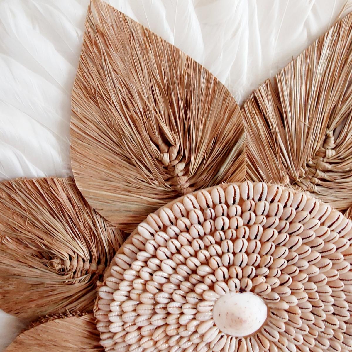 Decoración de pared "Elina" en plumas D 60 cm