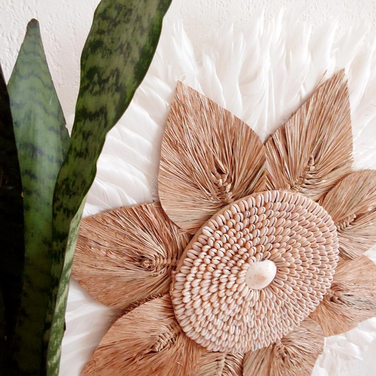 Decoración de pared "Elina" en plumas D 60 cm