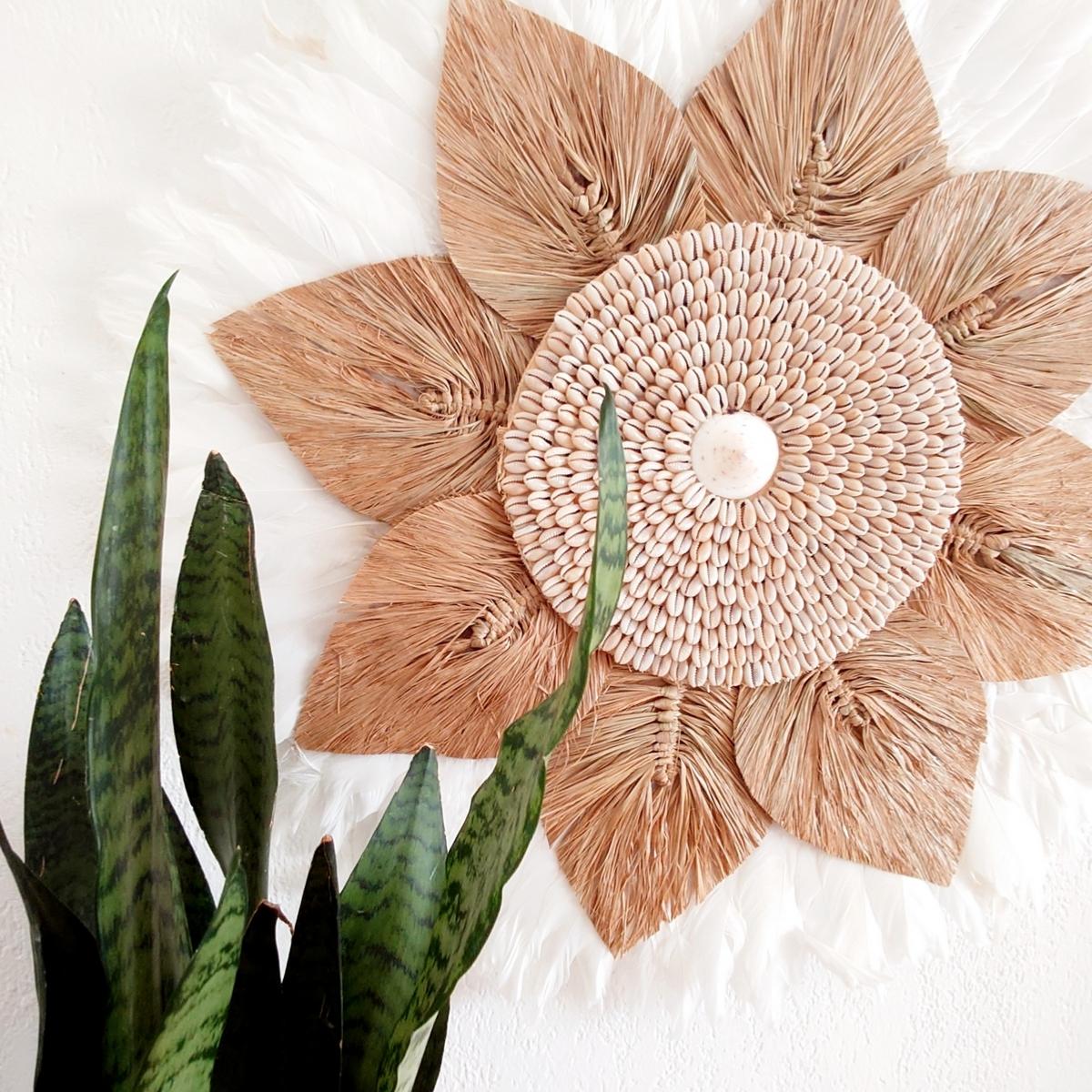 Decoración de pared "Elina" en plumas D 60 cm