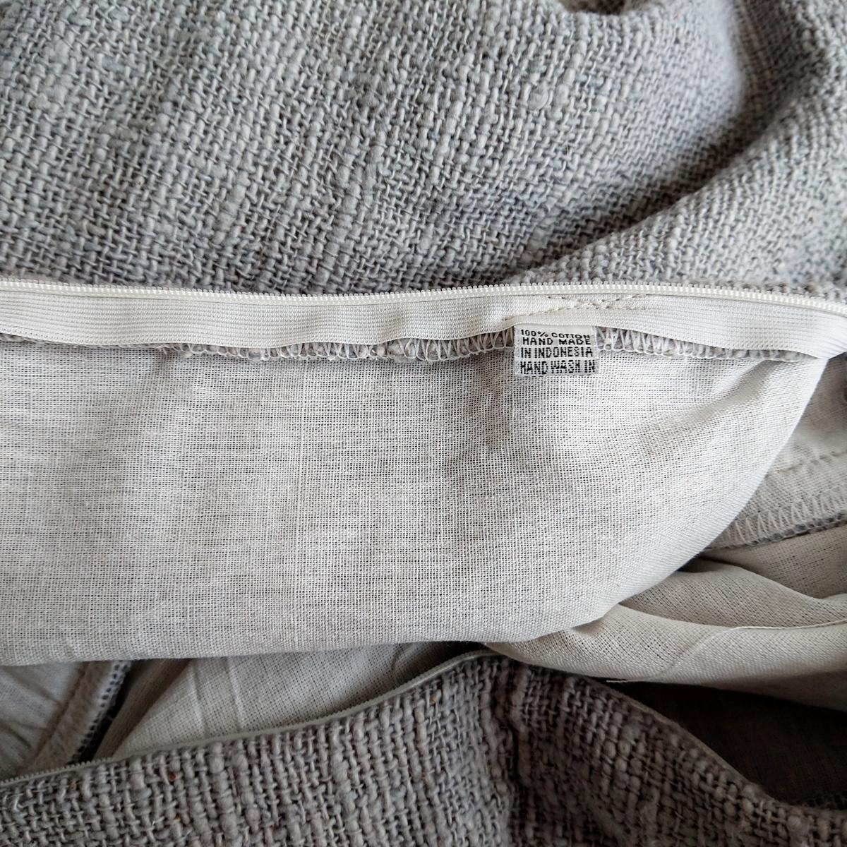 Funda de Cojín "Canga" – Algodón Gris 45x45 cm
