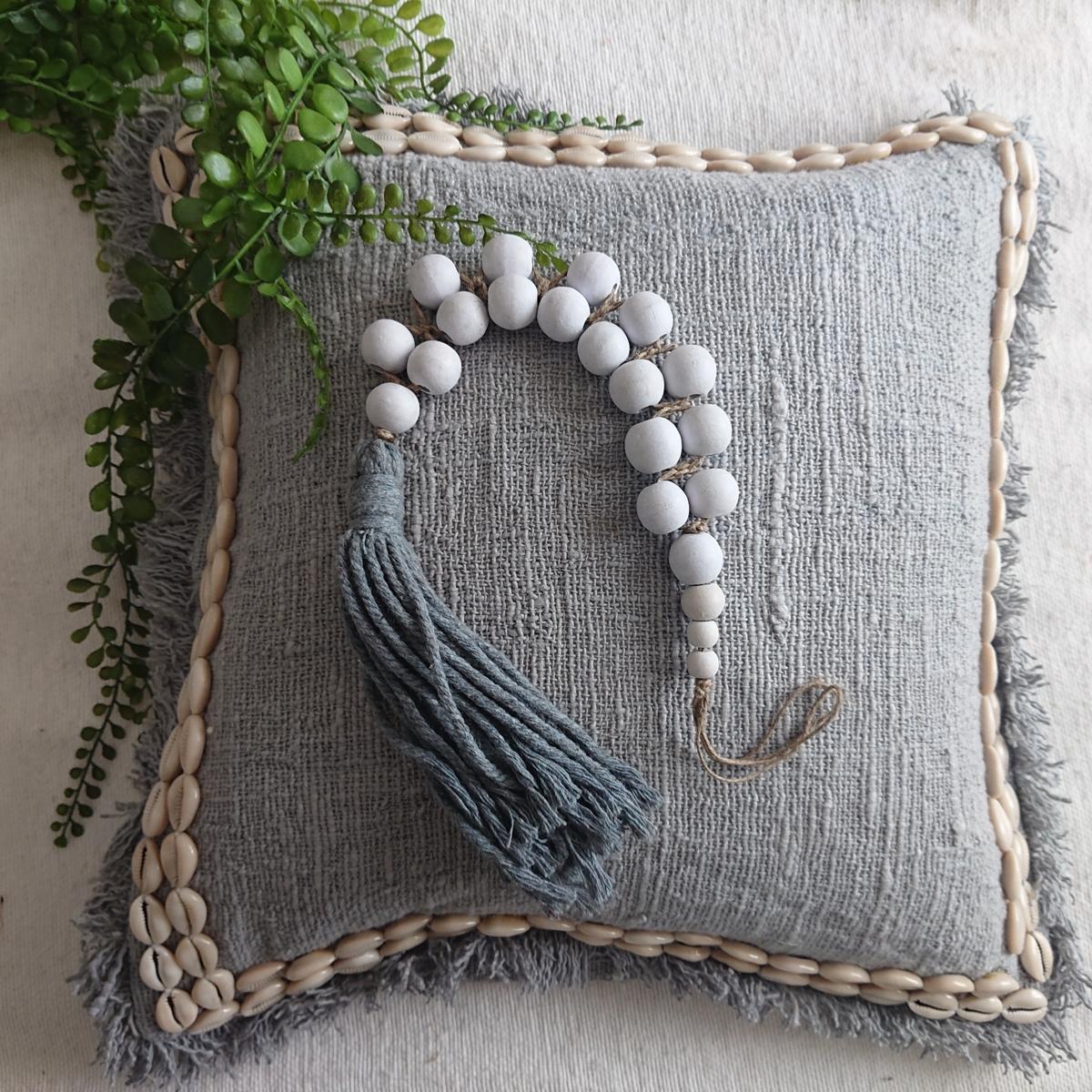 Funda de Cojín "Canga" – Algodón Gris 45x45 cm