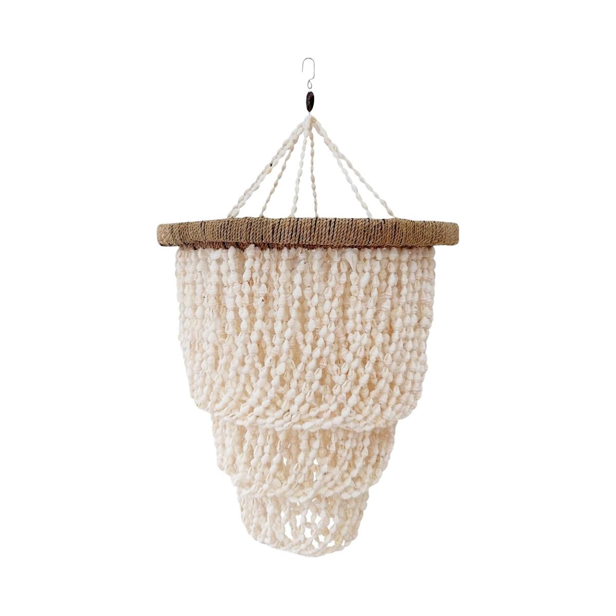 Lámpara colgante de conchas "Nora" D30 cm