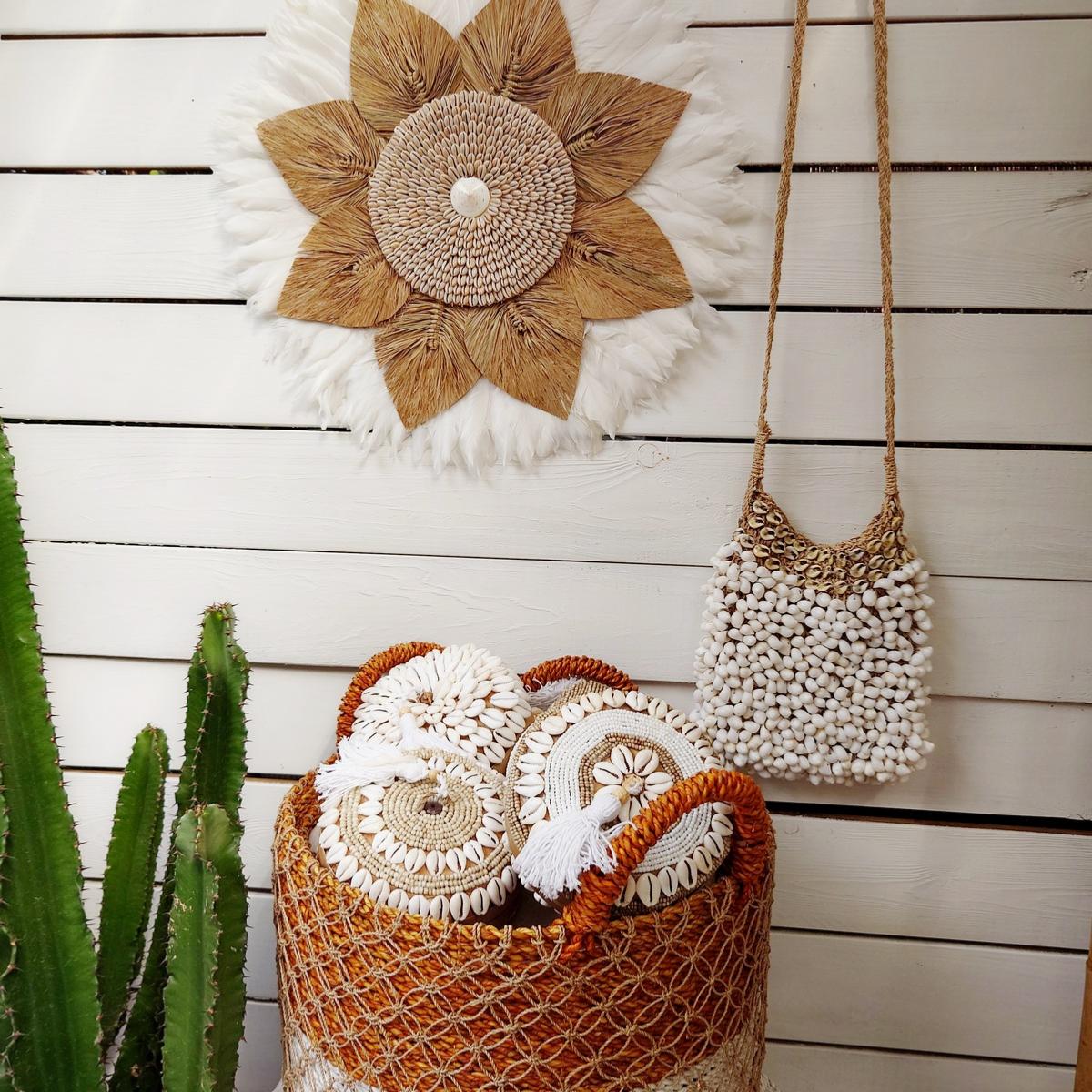 Decoración de pared "Elina" en plumas D 60 cm