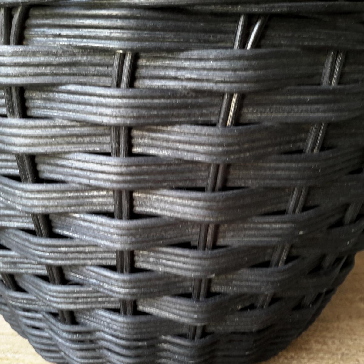 Panier en Osier Naturel Noir