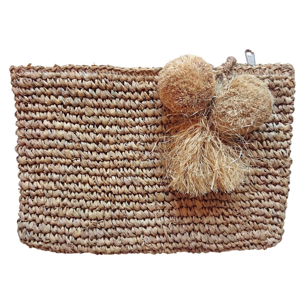 Bastbeutel mit Pompons