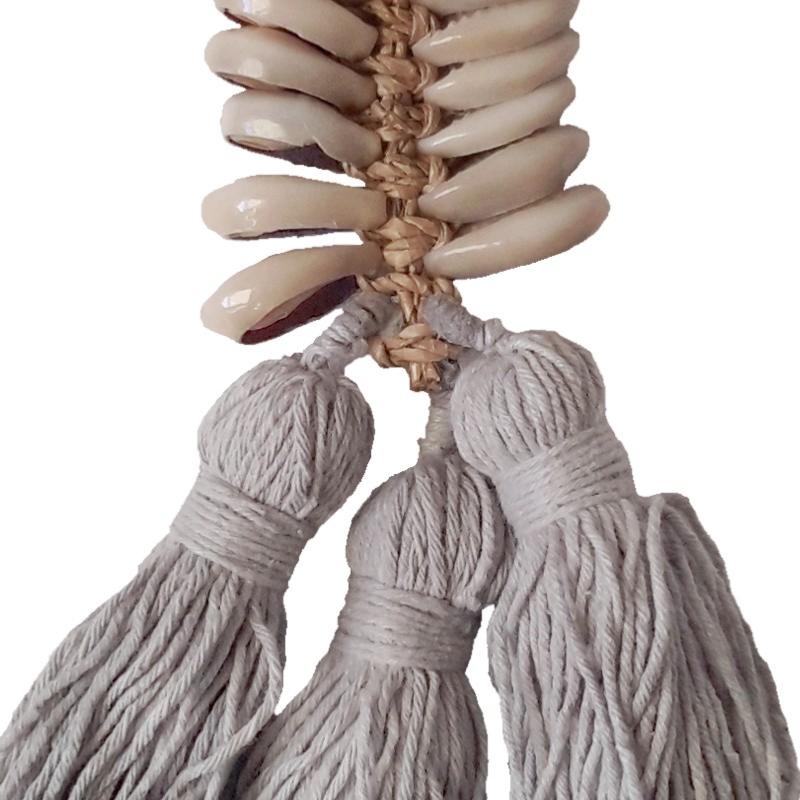 Muschel Schlüsselanhänger mit Pompons