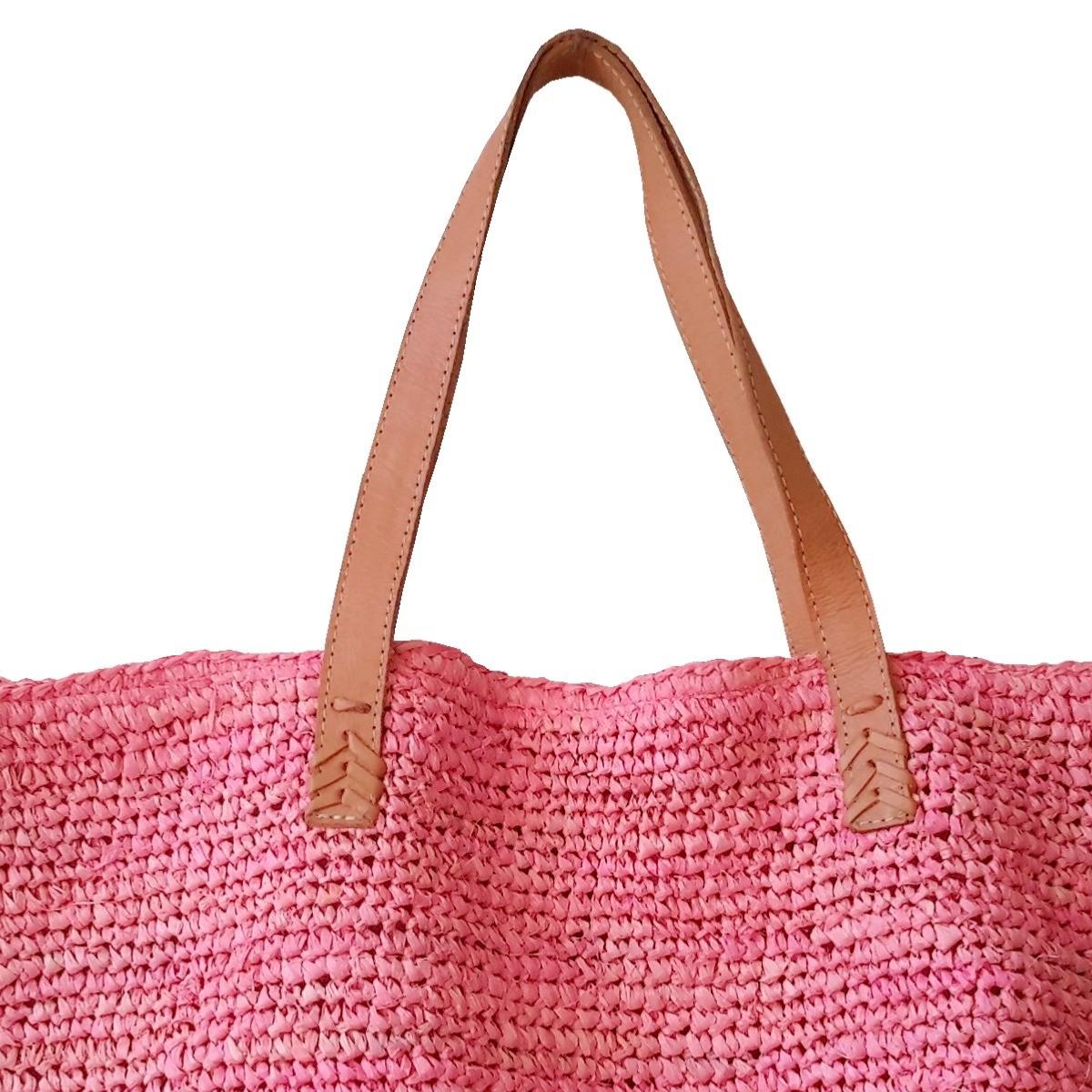 Bolso de Rafia Rosa - Colección Franca