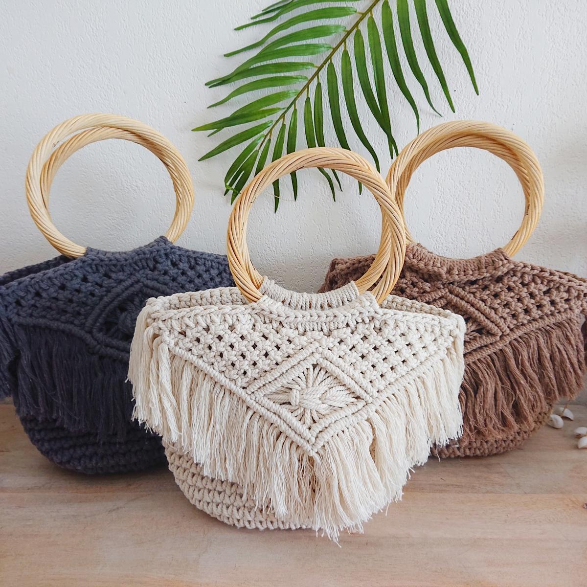 Weiße Häkeltasche – Luna Collection