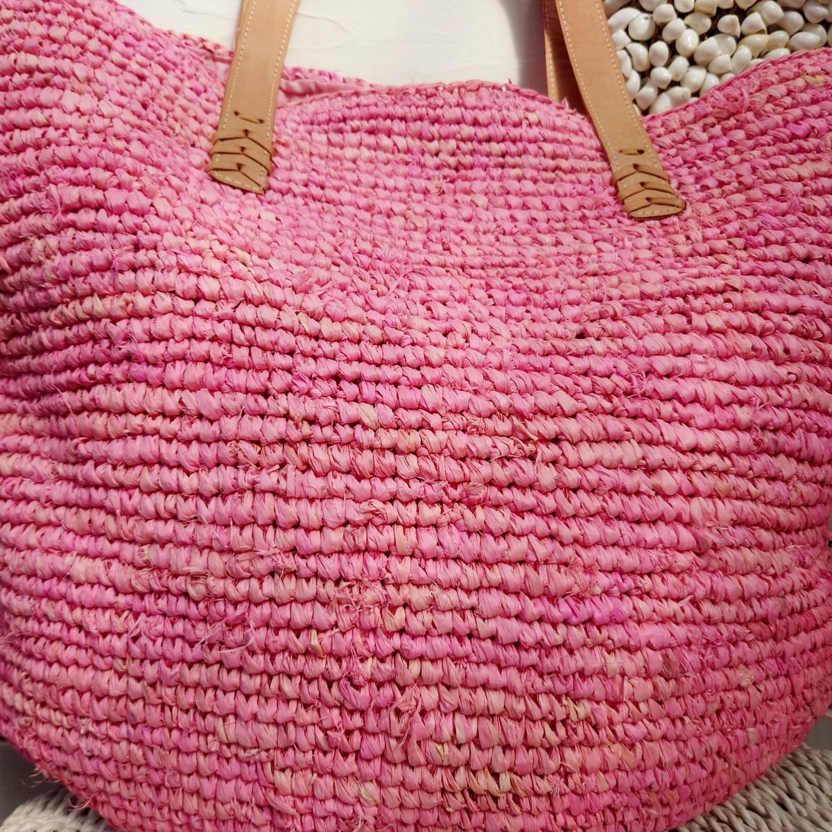 Bolso de Rafia Rosa - Colección Franca