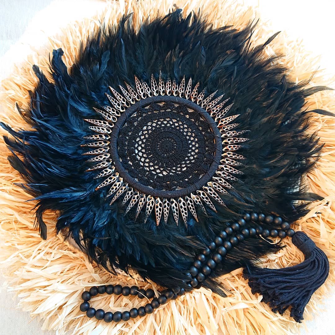 JUJU HAT MACRAMÉ NEGRO D 50 cm