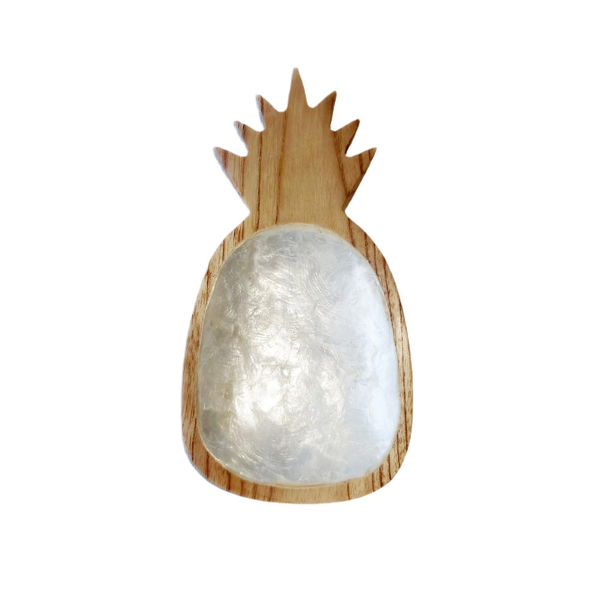 Ciotola in legno esotico e madreperla "Ananas"
