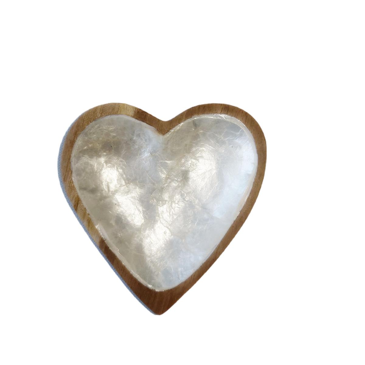 Ciotola in legno esotico e madreperla "Cuore"