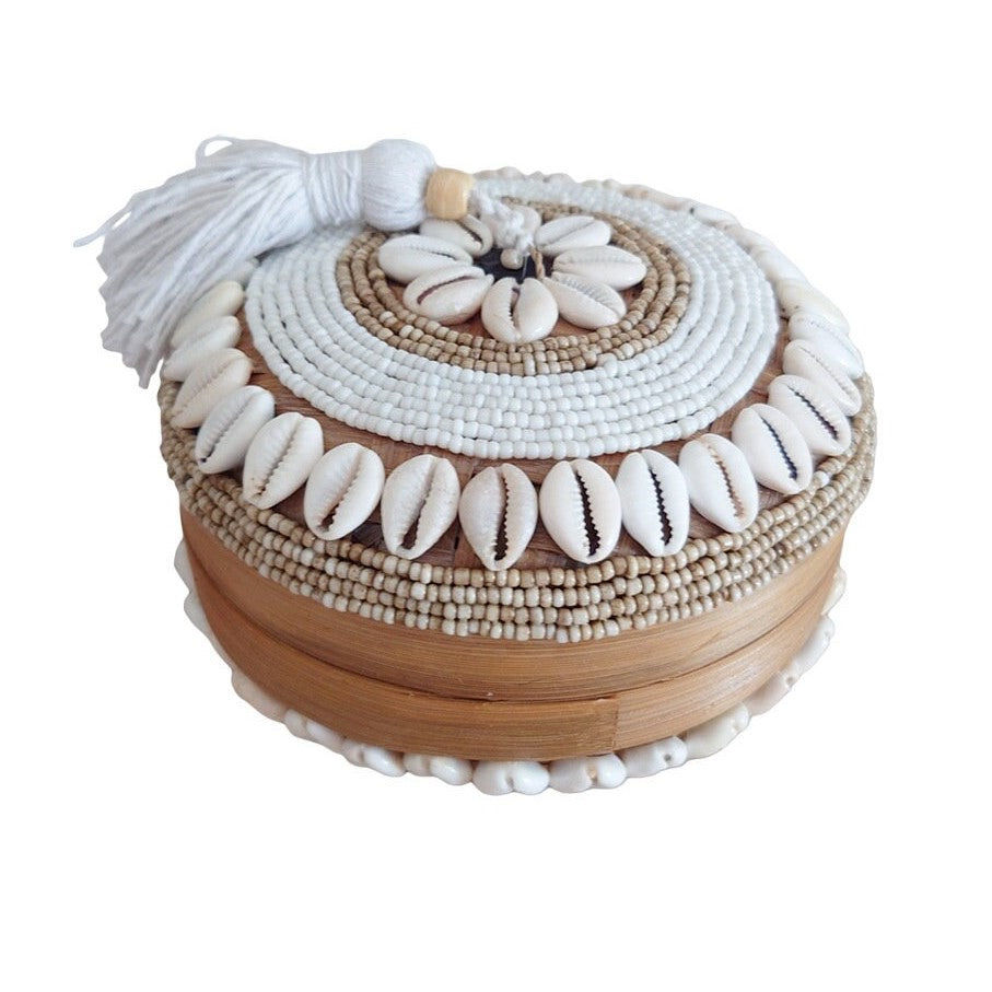 Scatola perle e conchiglie Zara D 16cm 🌿🐚