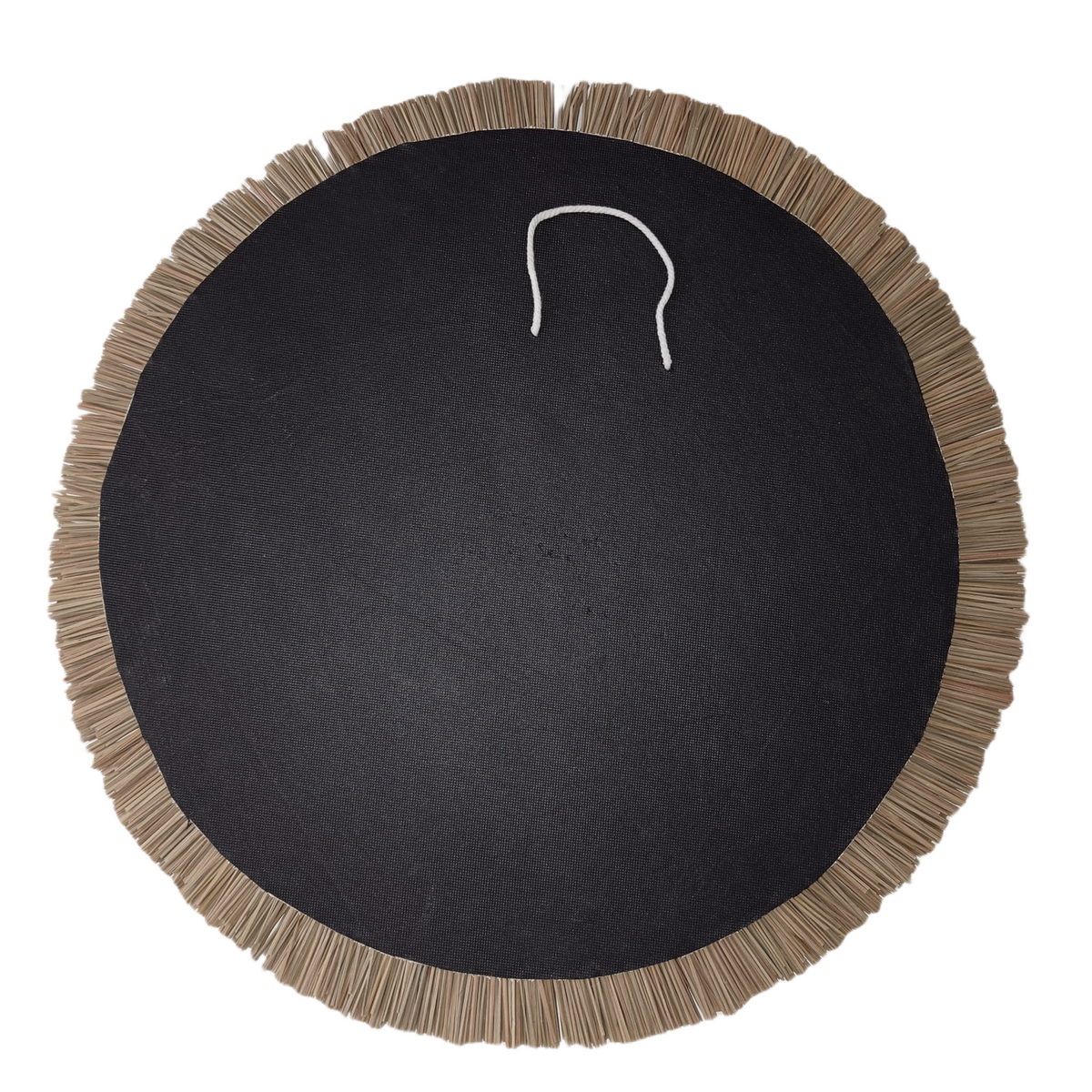 Decorazione murale "Lory" in rafia, piume e conchiglie D 60cm