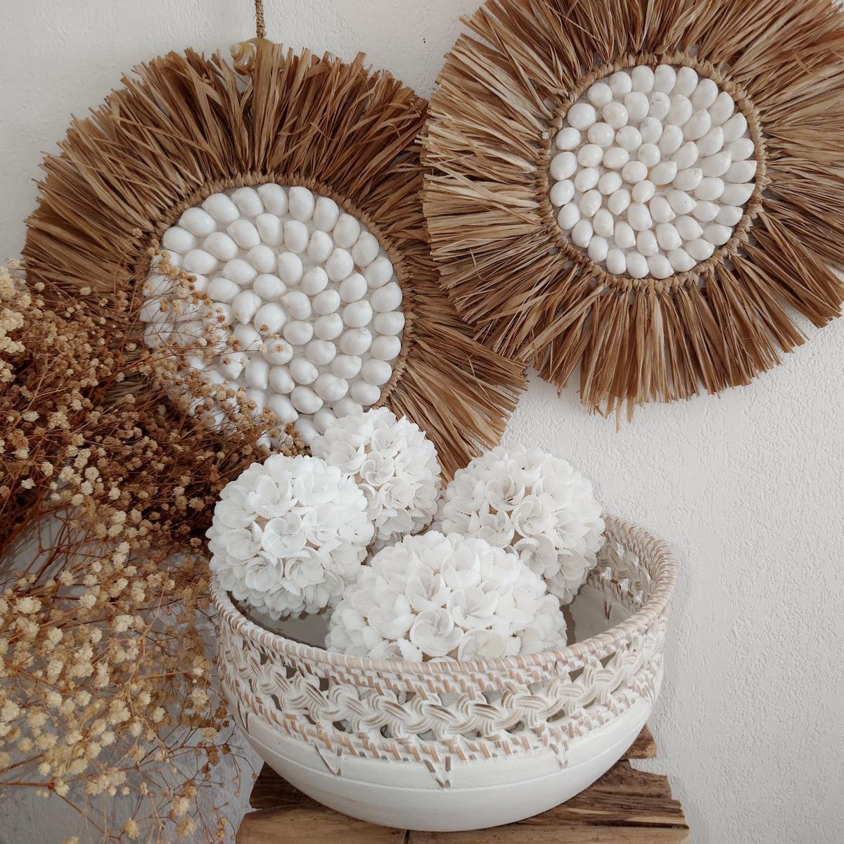 Palline decorative di conchiglia - Set di 3