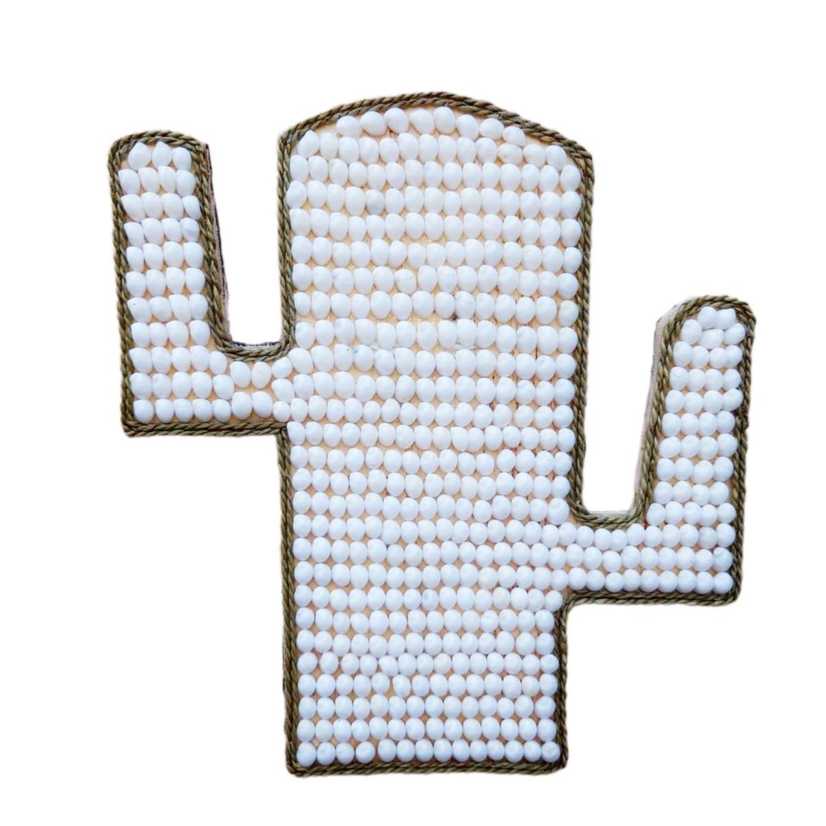 Decoración de Pared en Conchas con Forma de Cactus 🌵