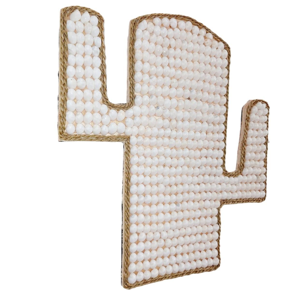 Decoración de Pared en Conchas con Forma de Cactus 🌵