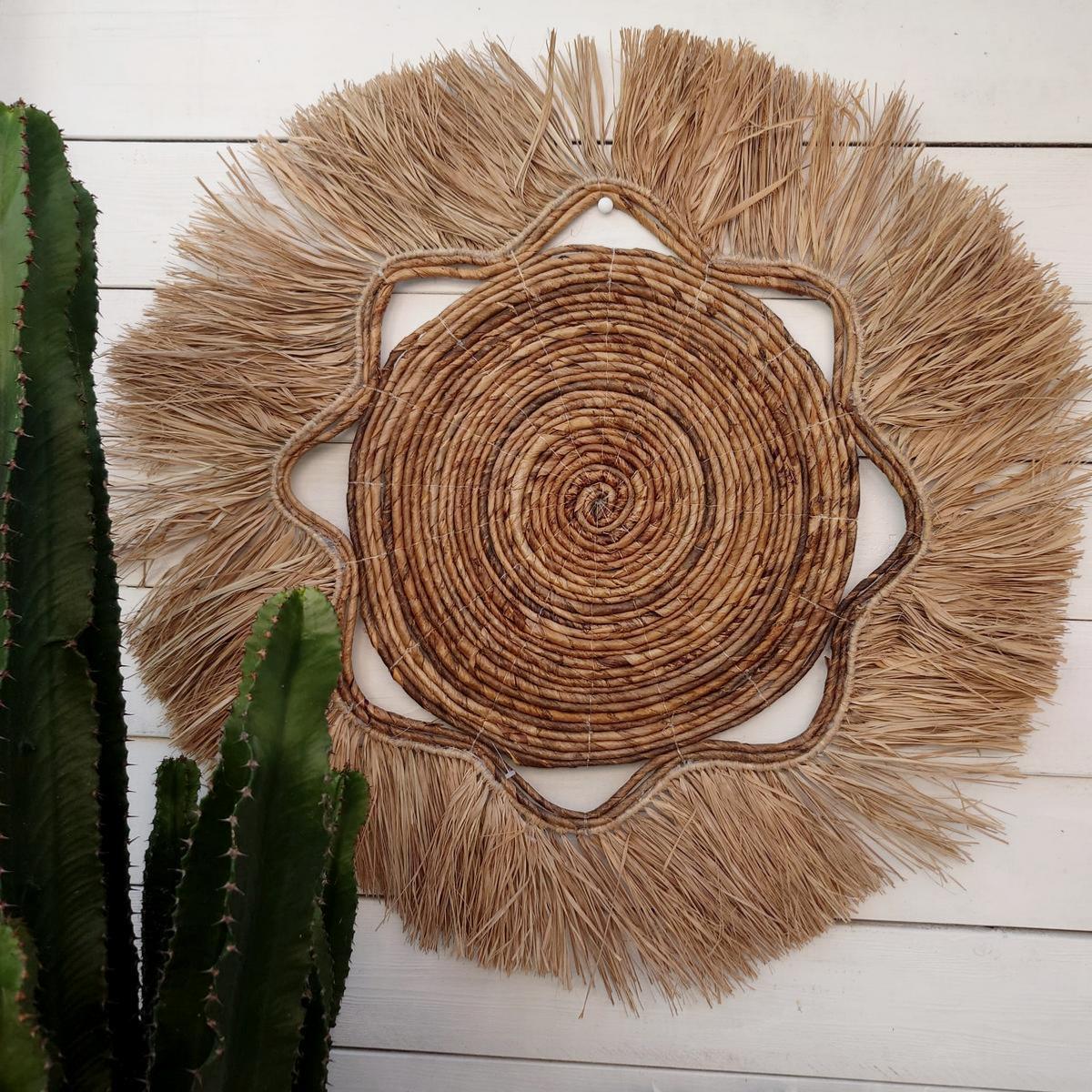 Wanddekoration Bananenbaum mit Fransen D75 cm