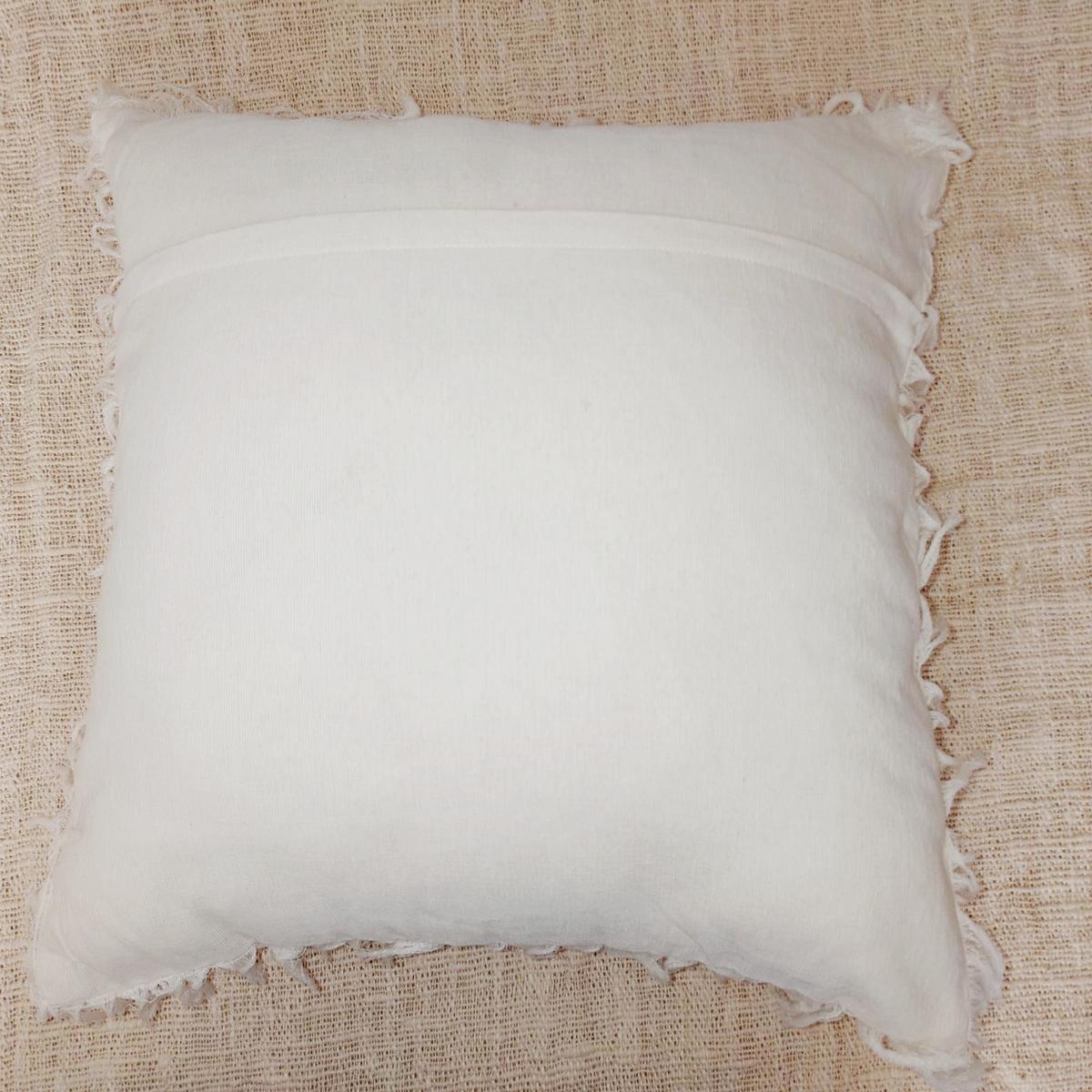 Copricuscino Breeze cotone, rafia, conchiglie 50x50 cm