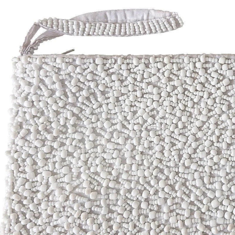 Sacchetto di perline di vetro bianco - Collezione Lola