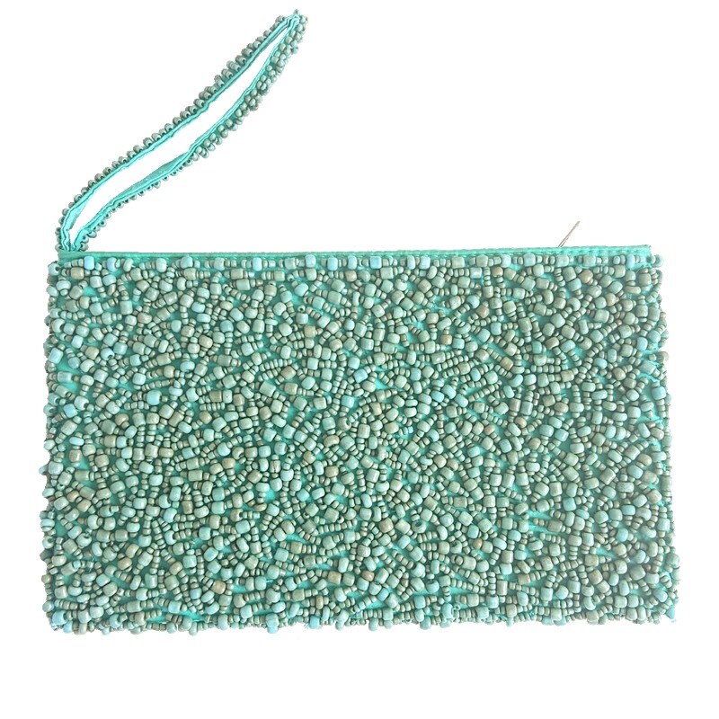Sacchetto di perline di vetro turchese - Collezione Lola