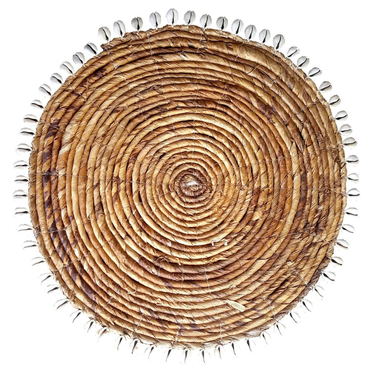 Individual mantel Jemen marrón, conchas