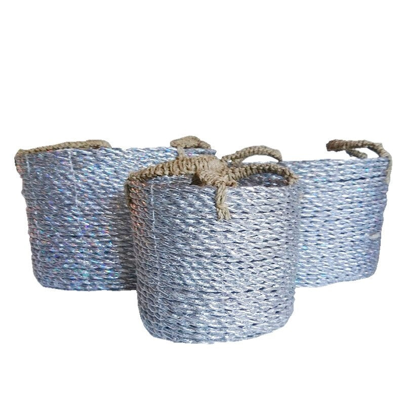 Paniers Jemen en Jonc de Mer, Argent