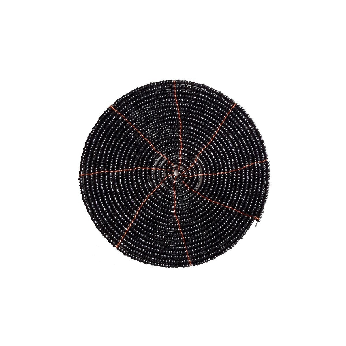 Posavasos en Perlas de Vidrio Negras