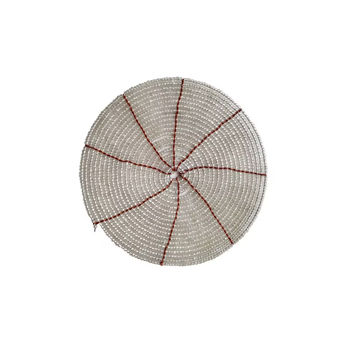 Posavasos en Perlas de Vidrio Plateadas