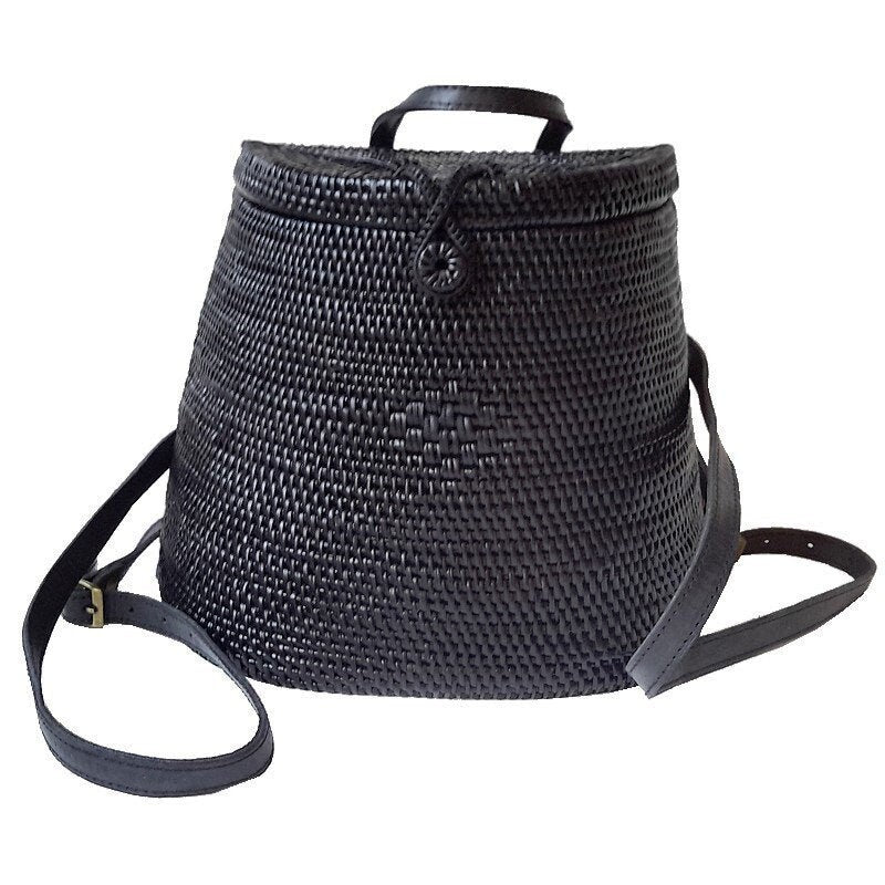 Mochila Denny de Ratán Negro