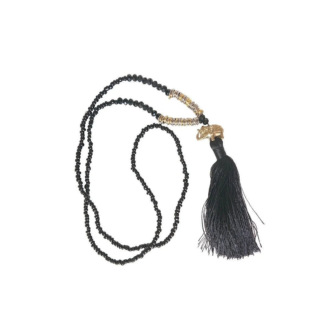 Elefantenkette, Schwarz/Gold
