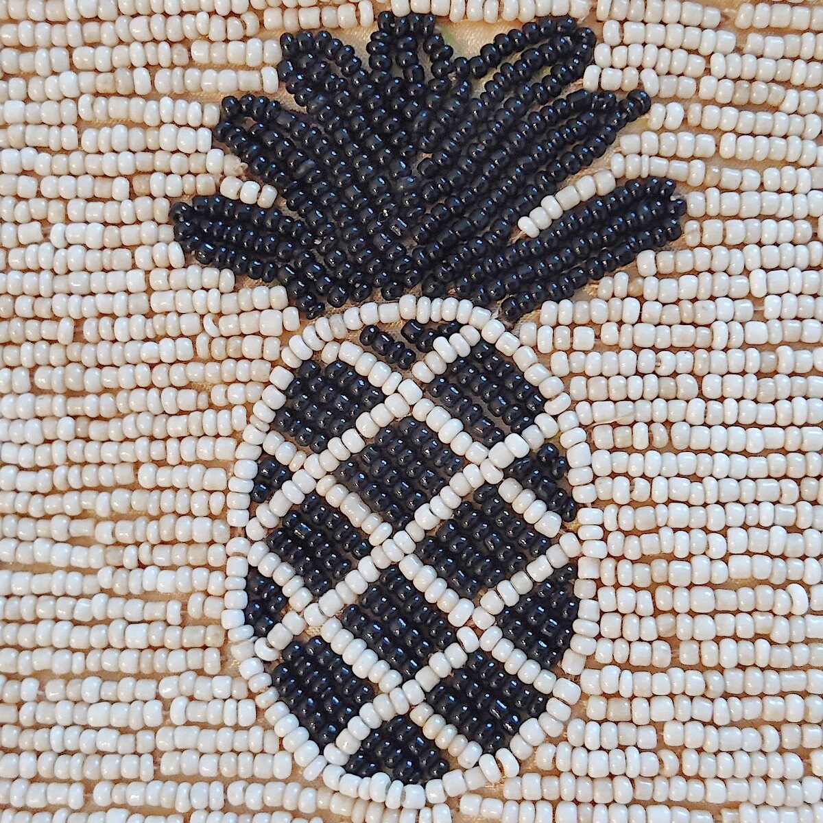 Monedero Beige de Cuentas de Vidrio - Colección Ananas
