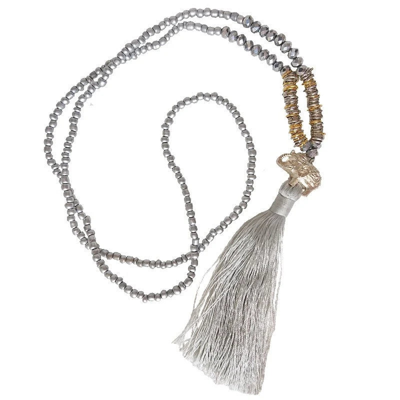 Collar Elefante, Gris Claro