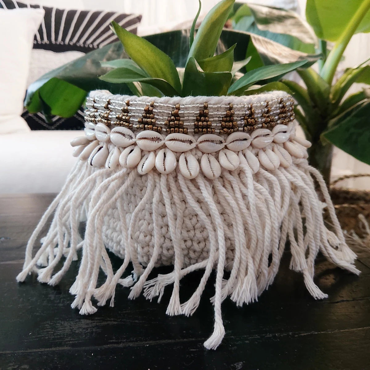 Panier en Crochet Angela avec Frange