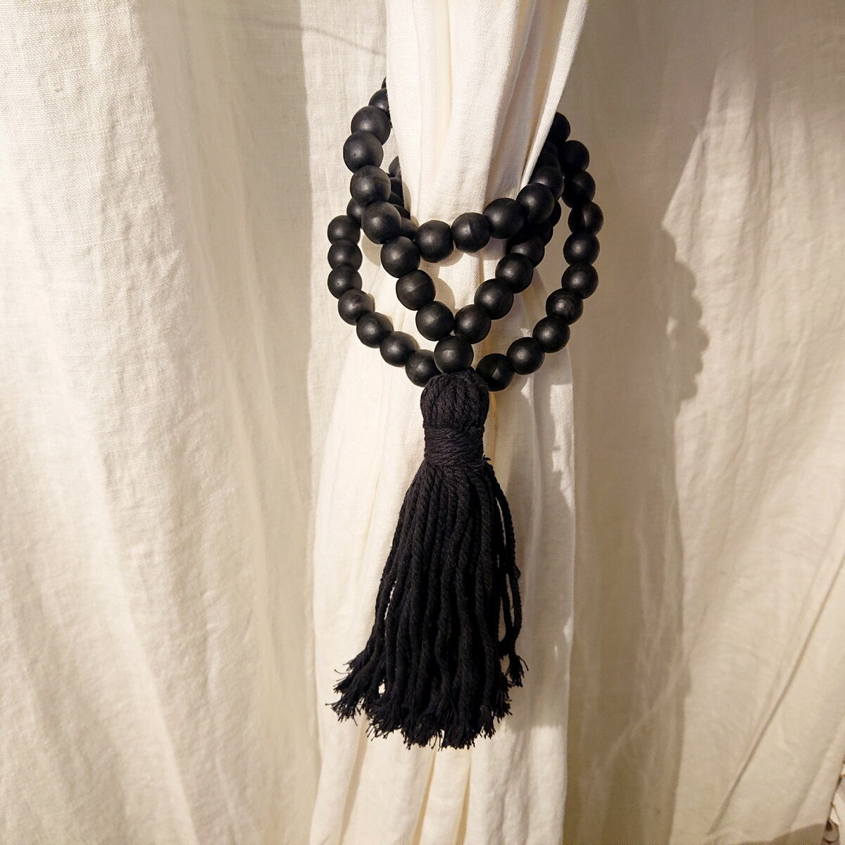 Guirnalda Perla de Madera Negra