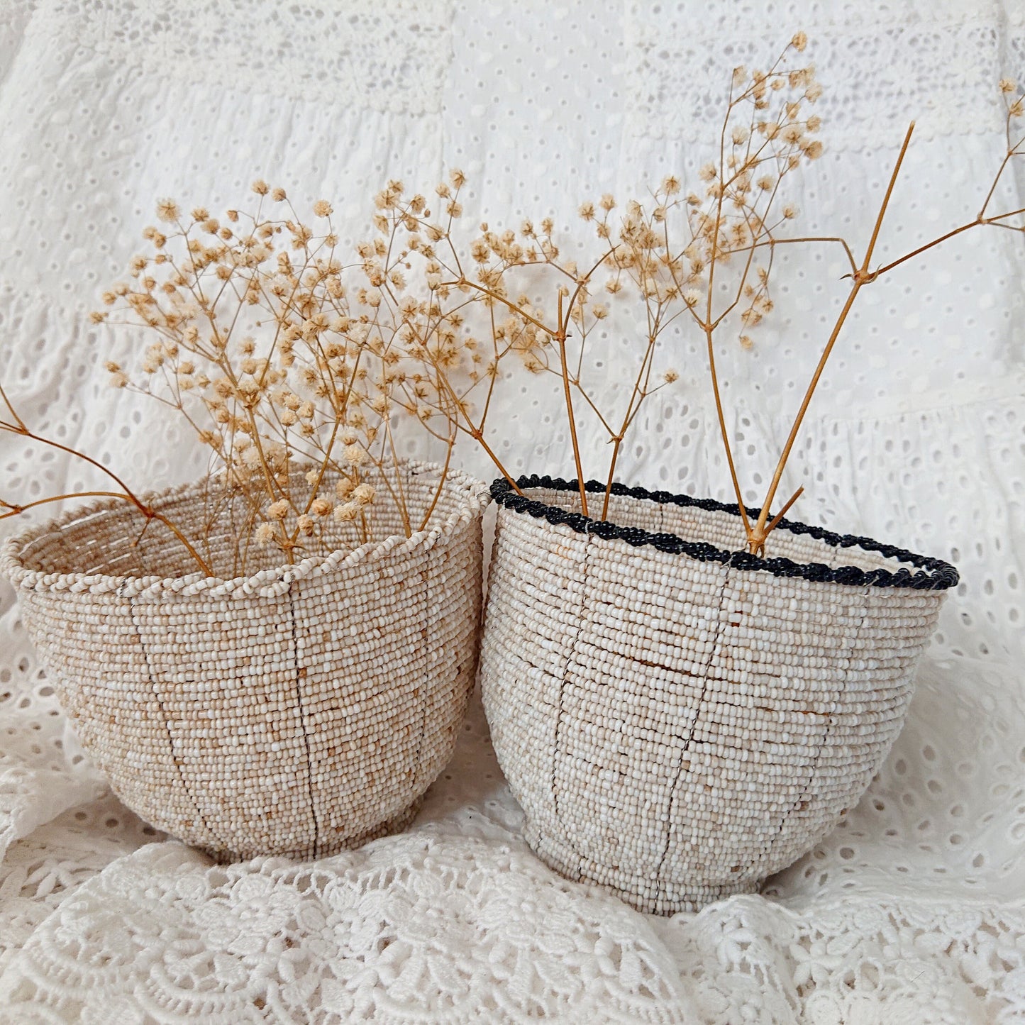 Petit Pot "Lyl" Blanc/Noir