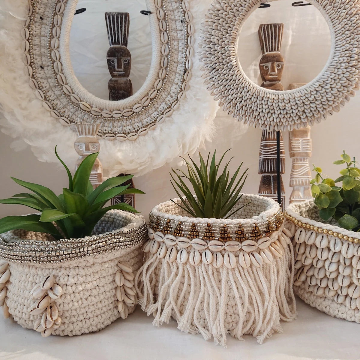 Panier en Crochet Angela avec Frange