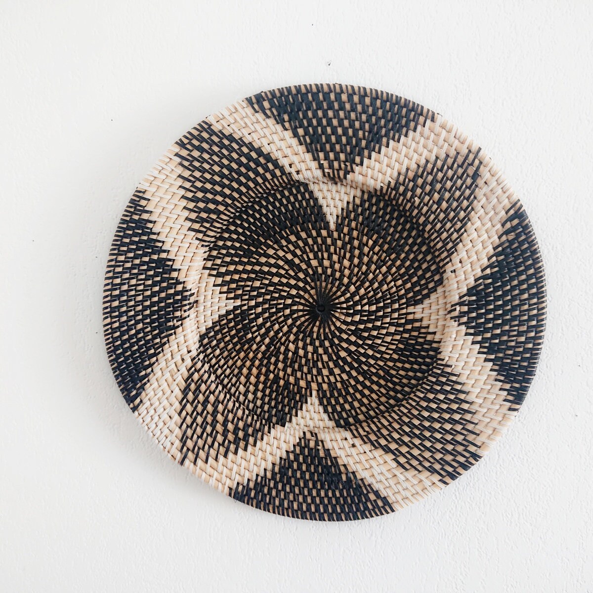 Vassoio rotondo in rattan