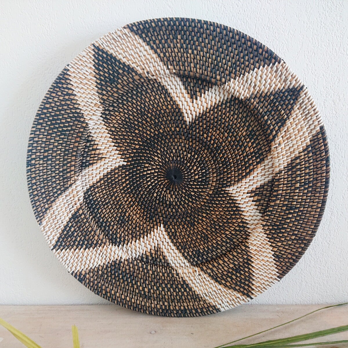 Vassoio rotondo in rattan