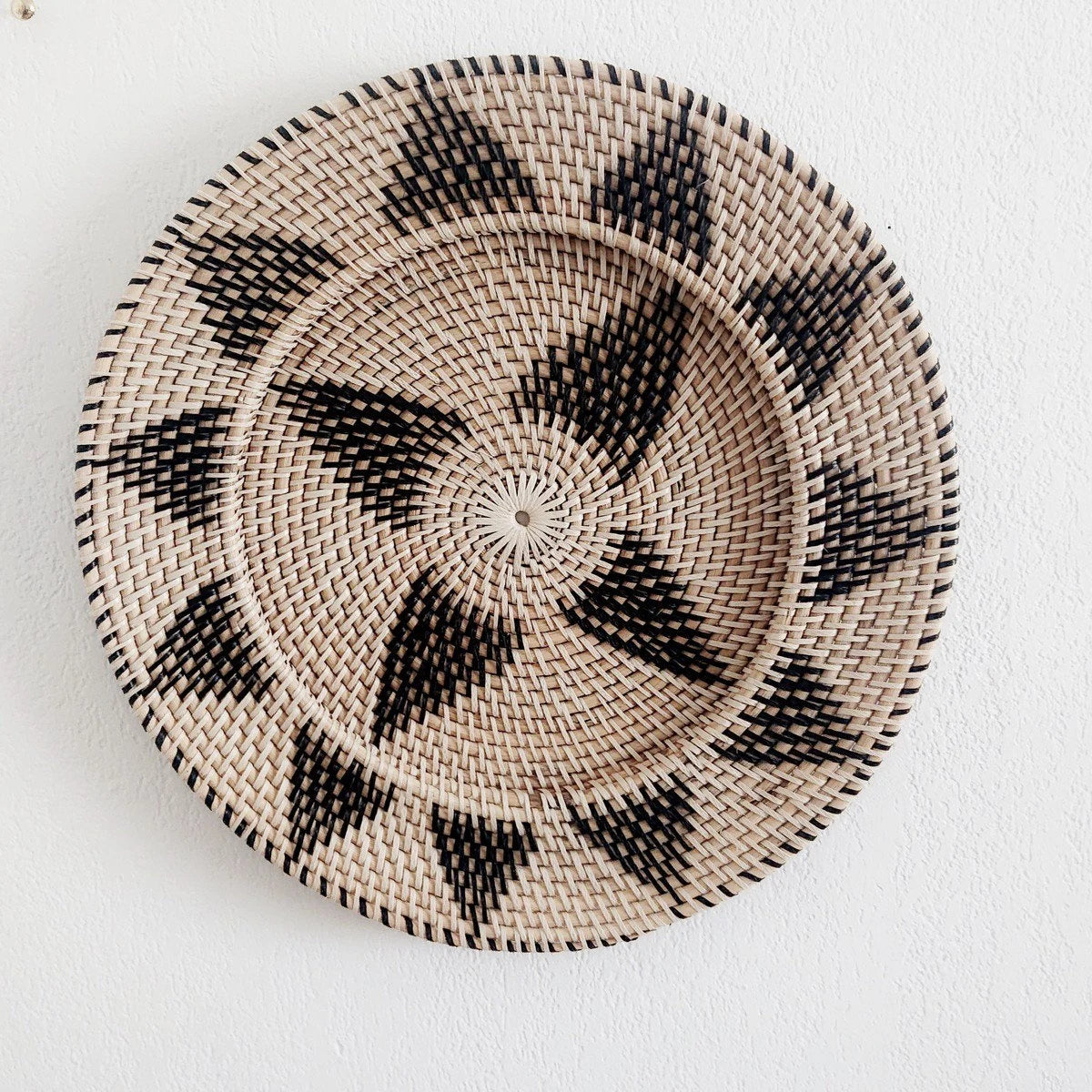 Vassoio rotondo in rattan