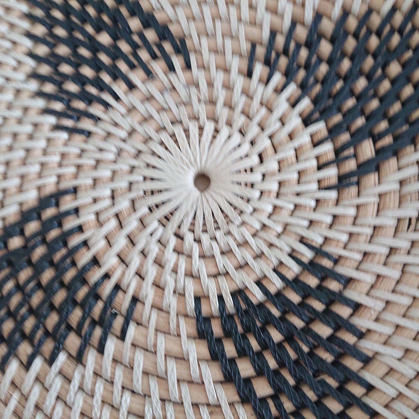 Vassoio rotondo in rattan