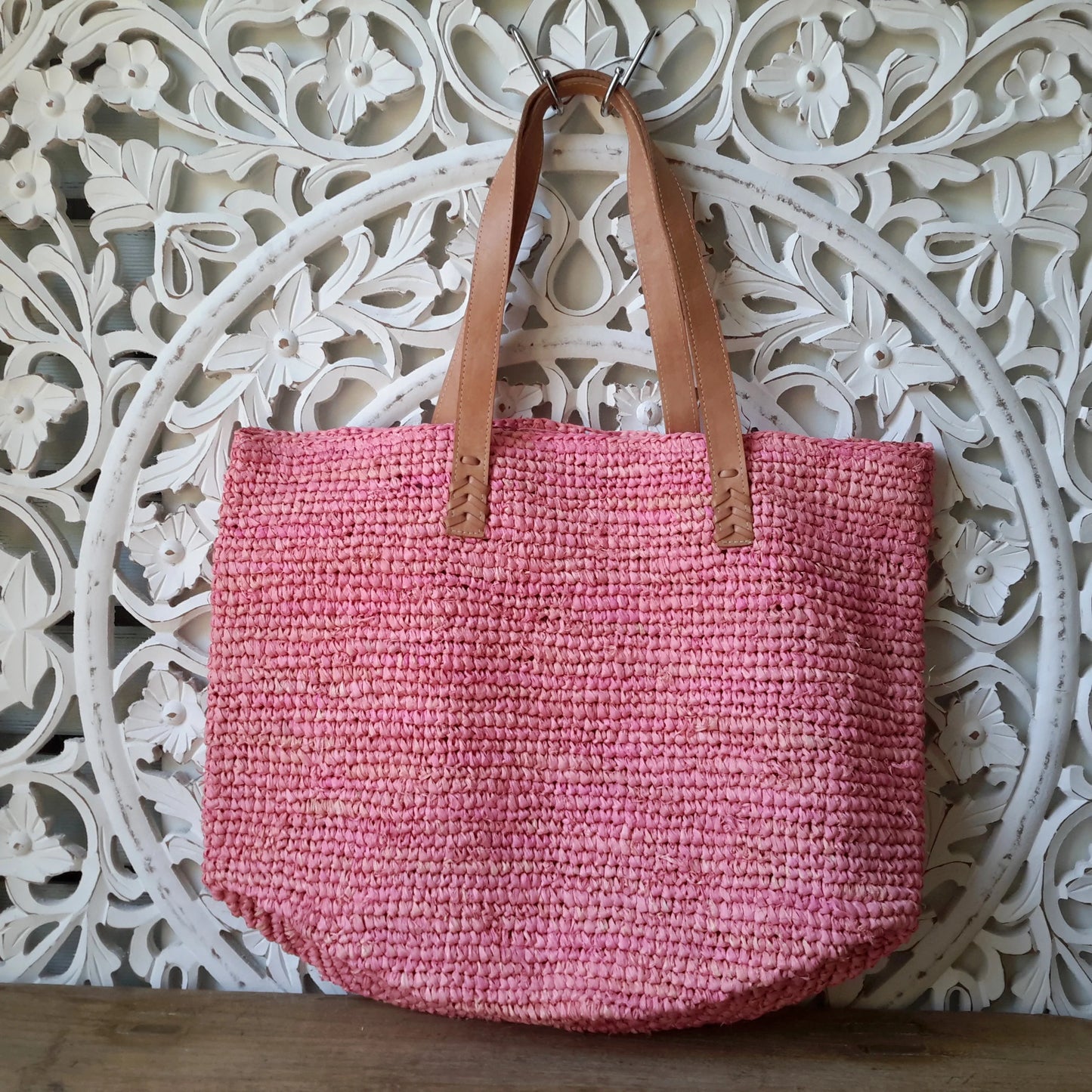 Sac en Raphia Rose - Collection Franca