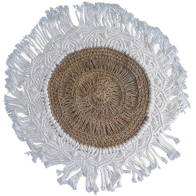 Mantel Individual "Cara" en Junco de Mar y Macramé